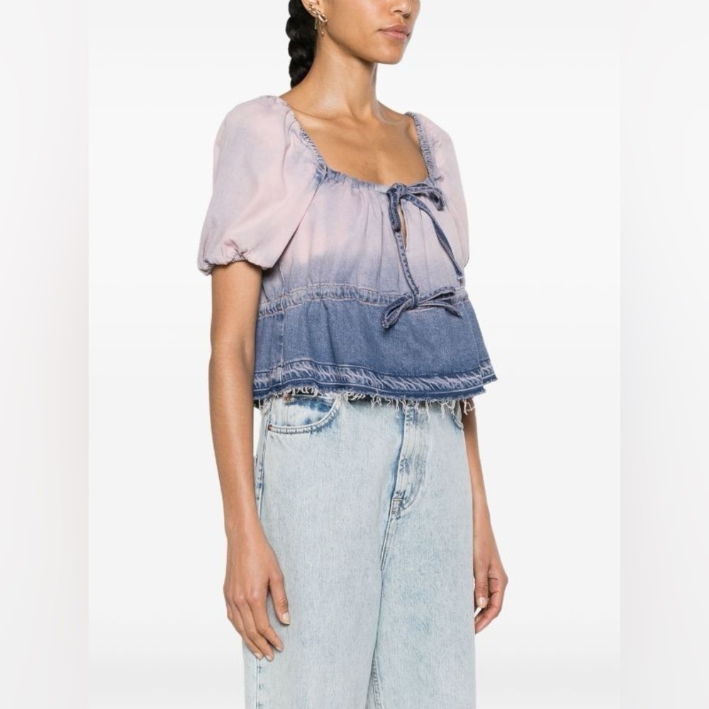 GANNI Future Denim Blouse L